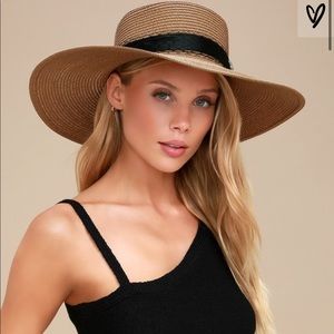 Lulus Isabelle tan straw sun hat